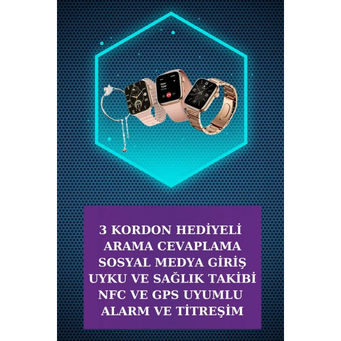 Dijital Göstergeli Powerbank Bluetooth Kulaklık ve Yeni Nesil Amoled Ekran Akıllı Saat