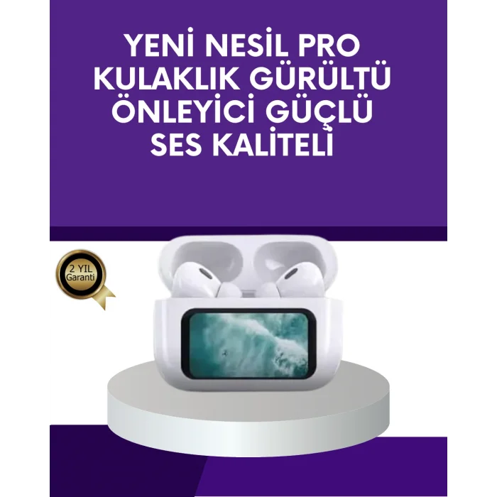 Dokunmatik Ekranlı Bluetooth Kulaklık ANC Gürültü Önleme Suya Dayanıklı