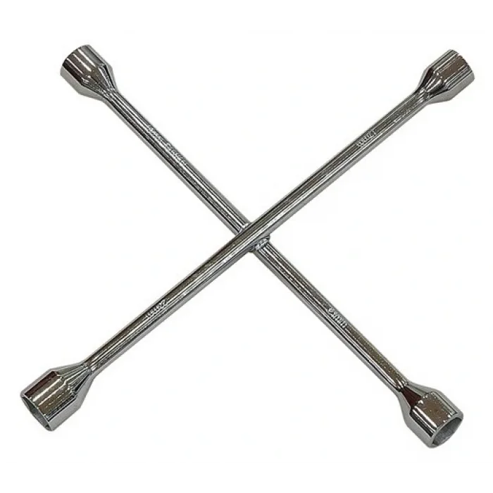 Dörtlü Bijon Anahtarı Krom Çelik Tam Profesyonel Lokmalı Bijon Tüm Araçlar İçindir (5047)