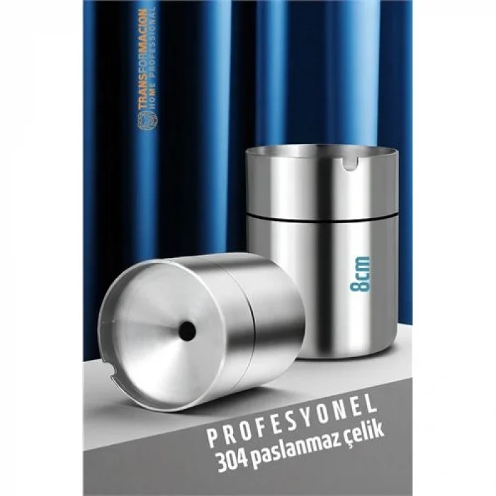 Duman Vermeyen At Sönsün Küllük - Çelik Metal Kül Tablası -Masaüstü Küllük