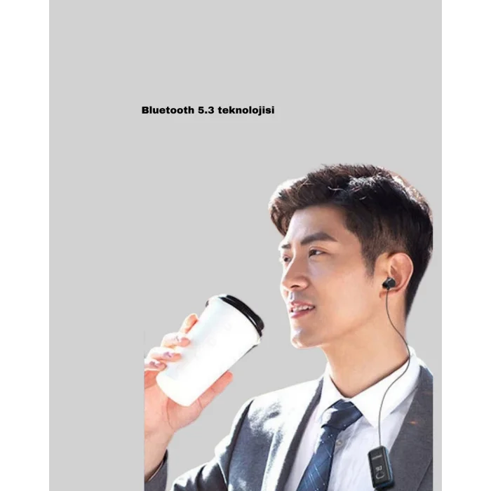 F580 Suya Dayanıklı Bluetooth 5.3 Kulaklık Dijital Ekranlı