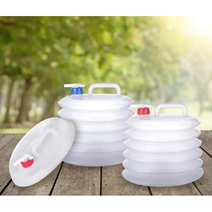 FDA AKORDİYON MUSLUKLU KATLANIR SU BİDONU 10 LT (5047)