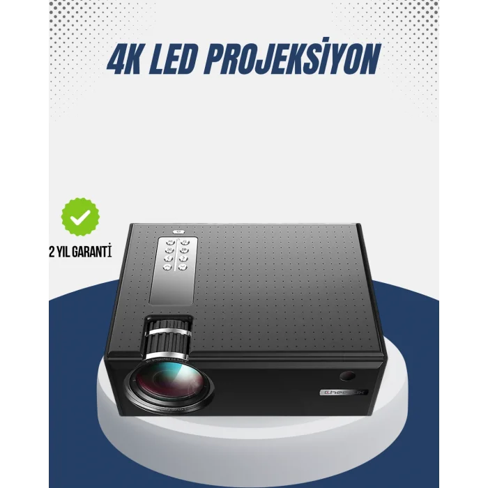 Full HD Projeksiyon – HDMI/USB Girişli, Kumandalı, Eğitim ve Sunum İçin İdeal