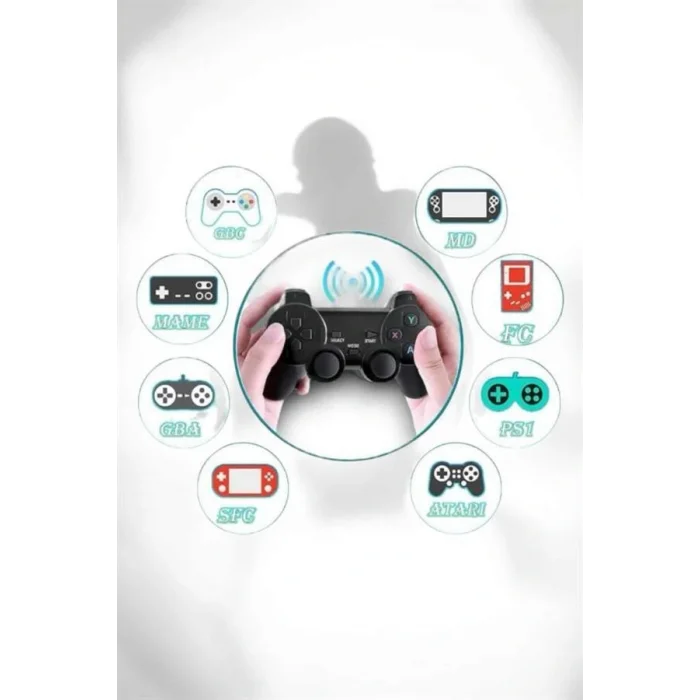 Gaming Atari 2.4g Uyumlu Kablosuz Çift Kol Game Stick