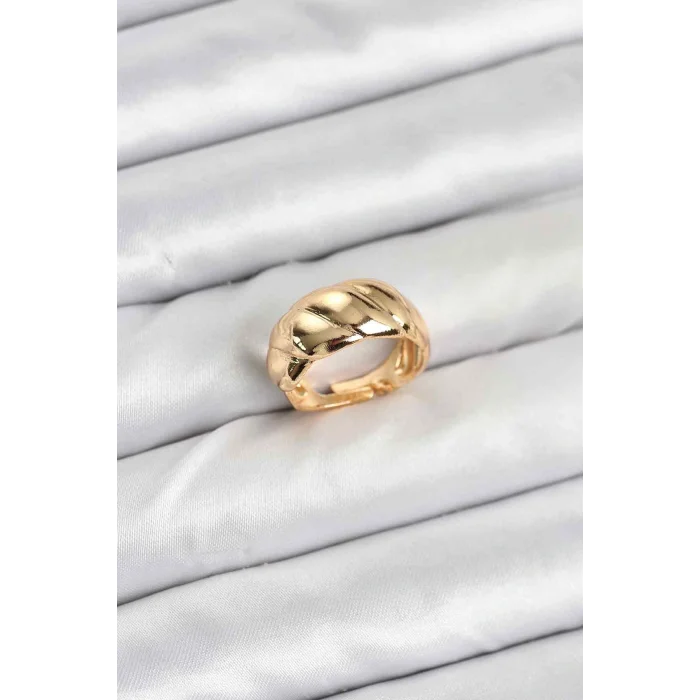 Gold Renk Bombeli Sarmal Yüzük