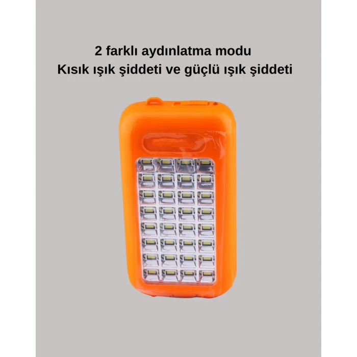 Gold Silver GS-875 Outdoor Powerbank & Işıldak – Güneş Paneli, 32 LED, 10000 mAh, Çift Çıkış