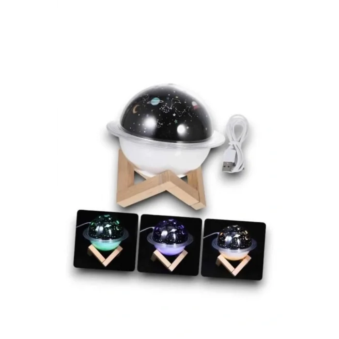 Hava Nemlendirici Led Işıklı Gece Lambası Yıldız Görünümlü Renk Değiştiren