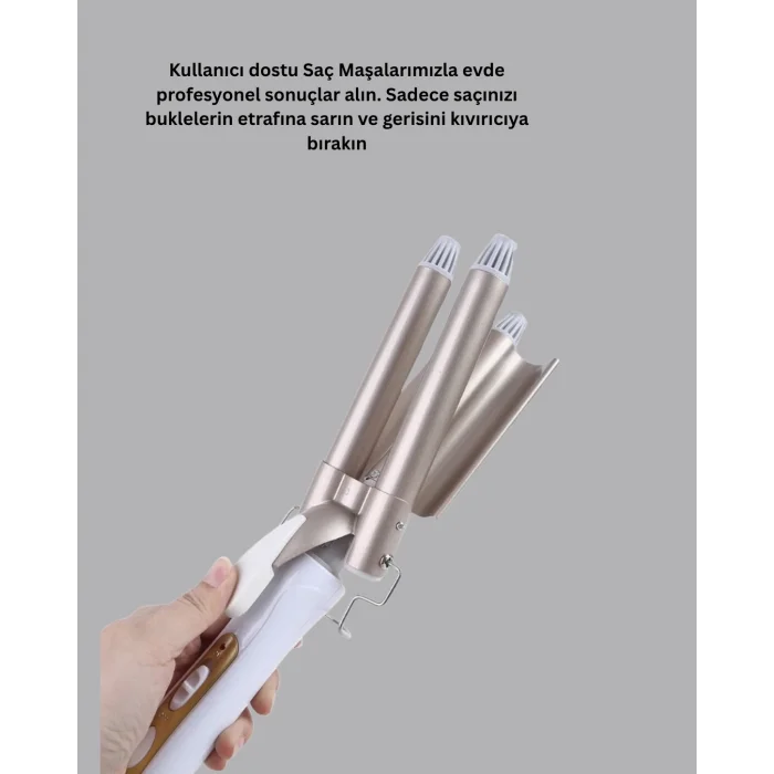 Hızlı Isınan Şarjlı Saç Kıvırıcı Maşa