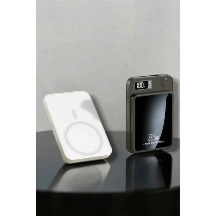 iOS Uyumlu 22.5W Hızlı Şarj Magsafe Powerbank Dijital Göstergeli 10.000 mAh