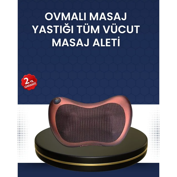Isıtma Özellikli Derin Yoğurma Masaj Yastığı Priz & Çakmak Girişli
