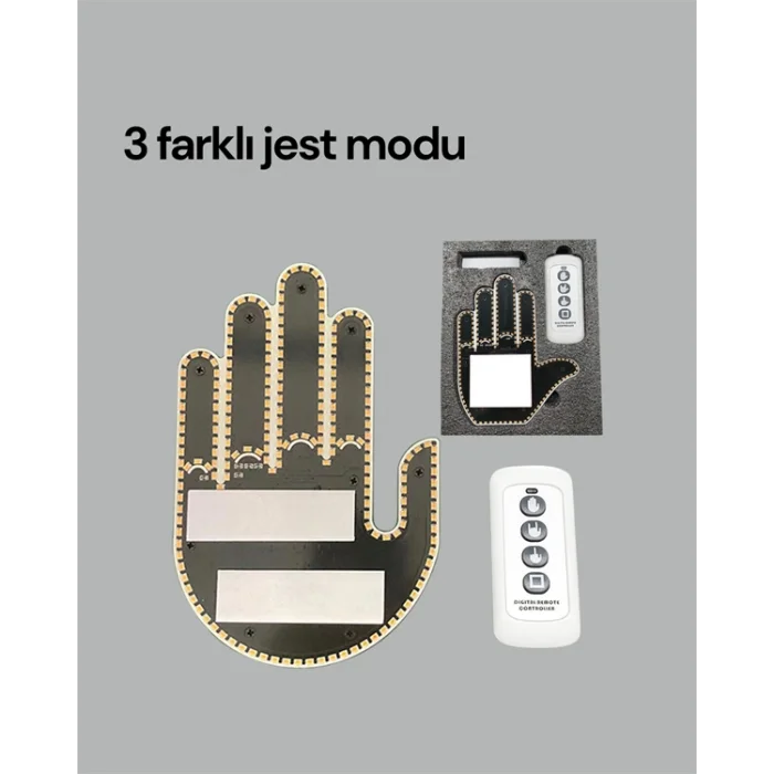 Kablosuz Kumandalı LED Jest Işığı – 3 Modlu Araba Arkası Mesaj Işığı, 203 LED ile Yüksek Parlaklık