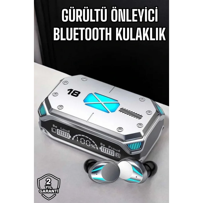 Kablosuz Powerbankli Oyuncu Kulaklığı Gürültü Önleyici