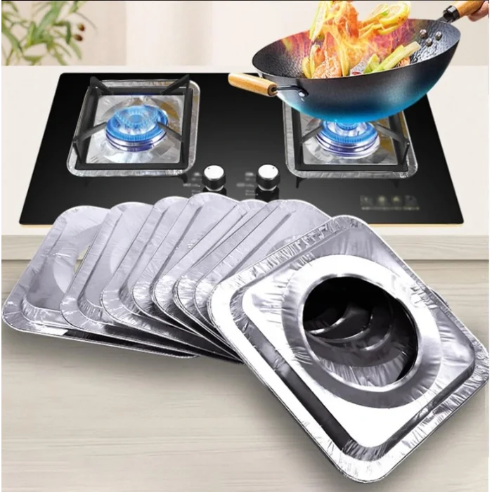 Kare Ocak Üstü Yağ Koruyucu Alüminyum Levha 23*23 cm 10 Adet (5047)