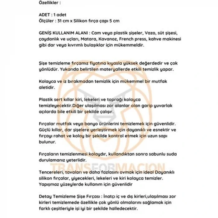 Kavanoz Temizleme Fırçası Şişe Biberon Dar BölgeTemizleyici Fırça