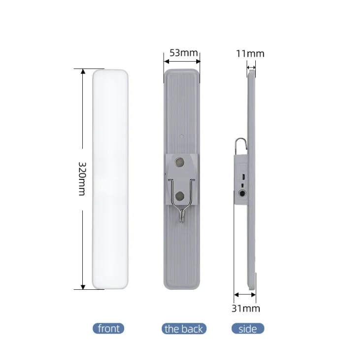 KUMANDALI - ZAMAN - IŞIK GÜCÜ AYARLI METAL ASKILI - USB ŞARJLI LAMBA FENER 20SMD LED (5047)