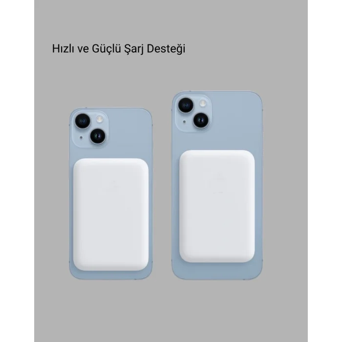 MagSafe Uyumlu Kablosuz Batarya – 27W Hızlı Şarj Destekli Kompakt Güç Bankası