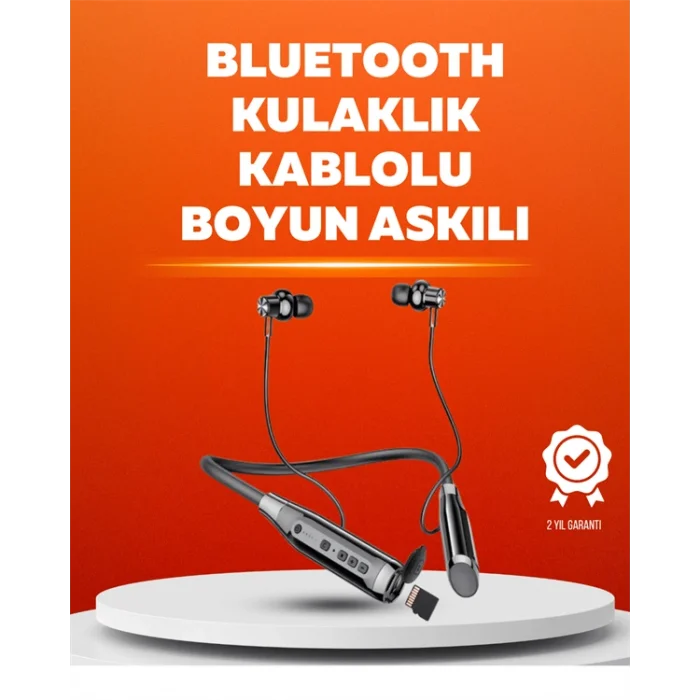 Manyetik Başlıklı Bluetooth Kulaklık – 120 Saat Şarjlı, Konforlu Tasarım