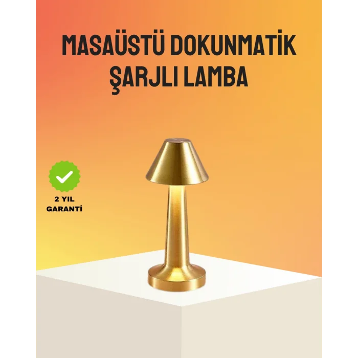 Modern Metal Masa Lambası 3 Işık Renkli Kademesiz Parlaklık Ayarlı