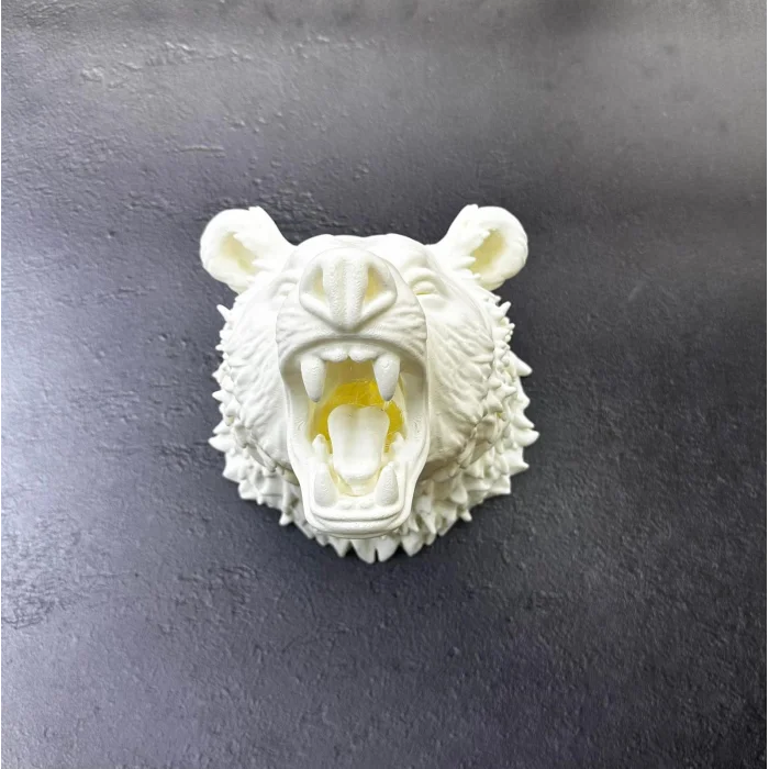 Özel Tasarım Beyaz Ayı Duvar Aksesuarı 3D Dekoratif Heykel 25x19 cm