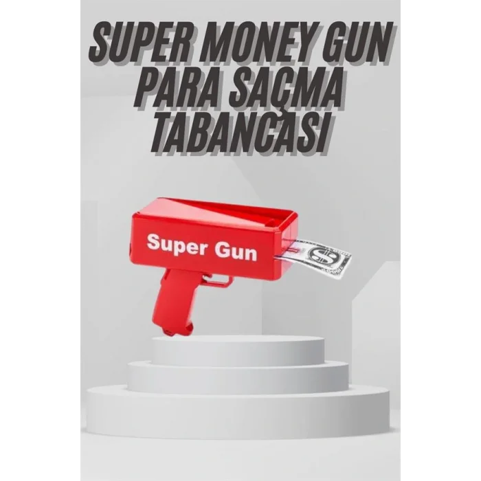 Para Dolar Saçma Para Atma Tabancası Otomatik Kırmızı Oyuncak