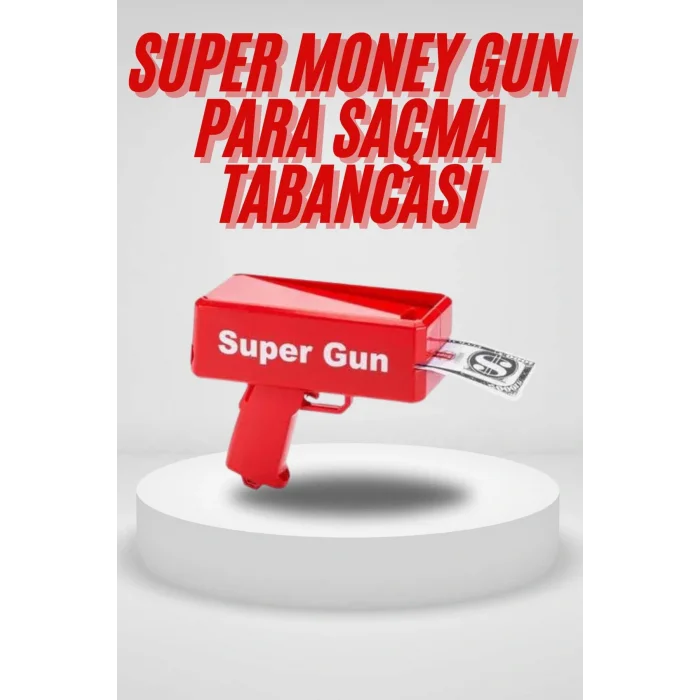 Para Saçma Tabancası Kırmızı Para Fırlatma Oyuncağı Parti Eğlencesi