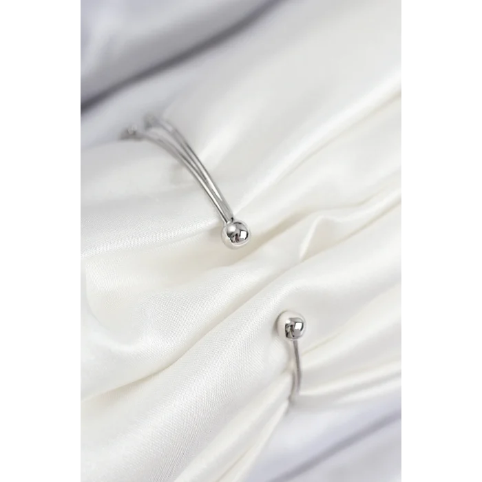 Pirinç Zirkon Taşlı Yıldız Model Gümüş Renk Kadın Bileklik