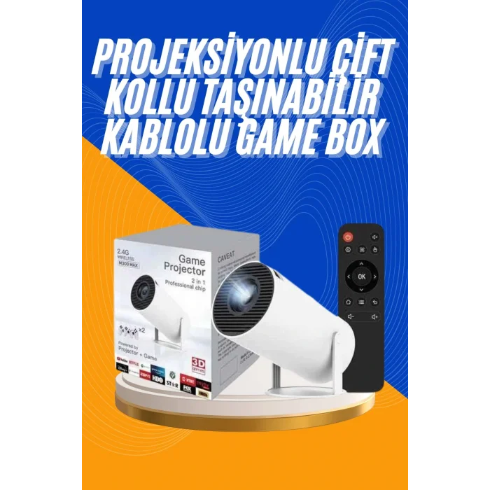 Projeksiyon Cihazı Video Oyun Konsolu 8 GB Hafıza LCD Ekran Kumandalı