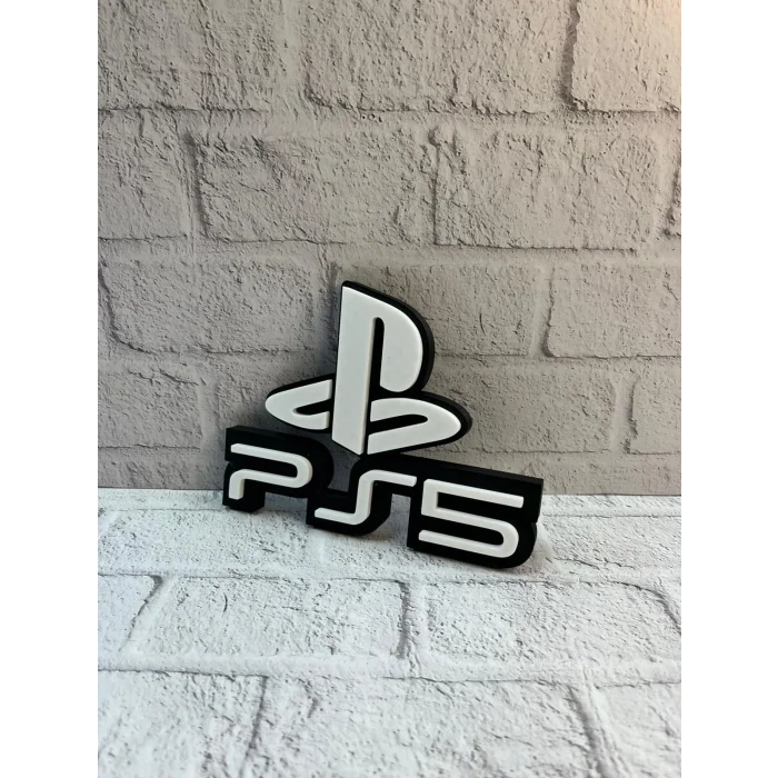 PS5 Logo Dekoratif Duvar Süsü Oyun Odası ve Salon Uyumu