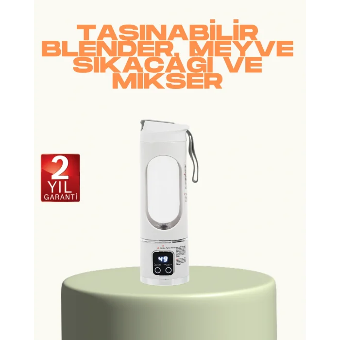 Şarjlı Taşınabilir Meyve Sıkacağı – 12 lı Güçlü Blender