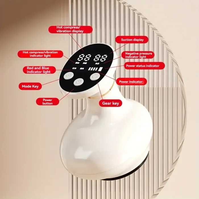 Sıcaklık Emişli Bardak Çekme Terapisi, Vakumlu Masaj Aleti,Terapi Cihazı Masaj Cihazı (5047)