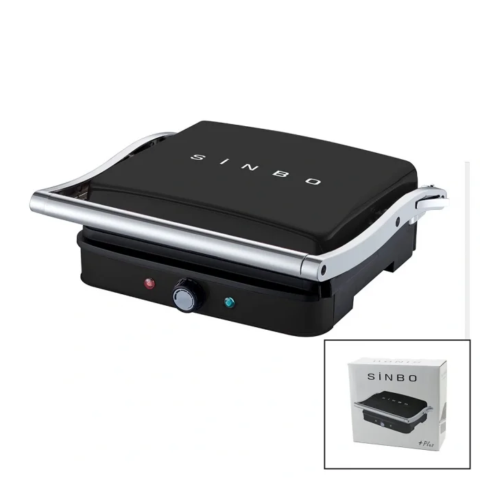 SİYAH IZGARA VE TOST MAKİNESİ AYARLANABİLİR ISI 180 DERECE AÇILABİLİR ÜST GÖVDE SSM-2571 (5047)