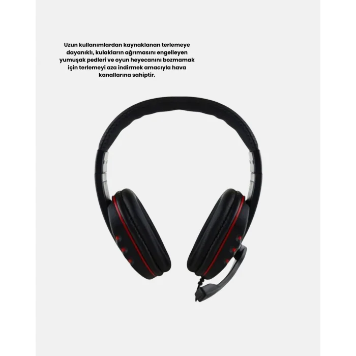 Stereo Ses Destekli Mikrofonlu  Kulaklık – Yumuşak Pedli