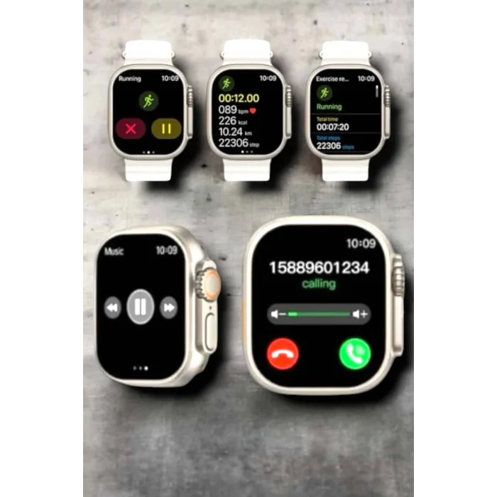 Suya ve Toza Dayanıklı 45 MM Akıllı Saat Bildirim ve Cevapsız Çağrı Görüntüleme