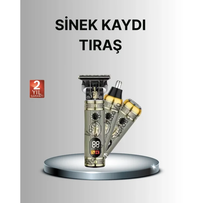 T lı Şarjlı Saç Kesme ve Sakal Düzeltici – Burun Trimmerlı 2’si 1 Arada Set