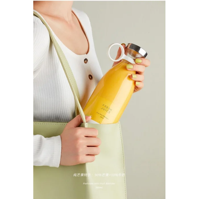 Taşınabilir Blender, Taşınabilir Mini Hızlı Blender 350ml Meyve Sıkacağı Kupası, Kablosuz Şarjlı, Smoothie Milkshake Suyu Bebek Maması için 4 lı (5047)