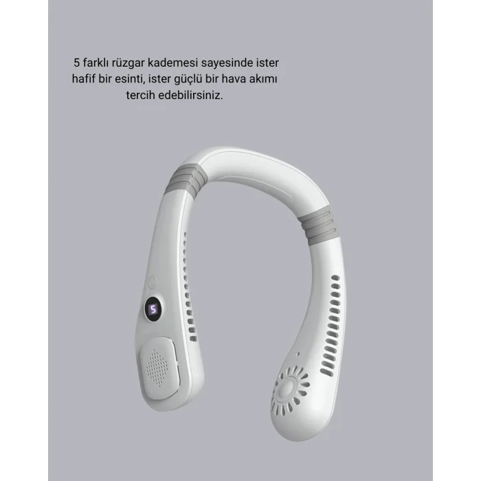 Taşınabilir Boyun Fanı Sessiz Çalışma ve USB Şarj Özellikli