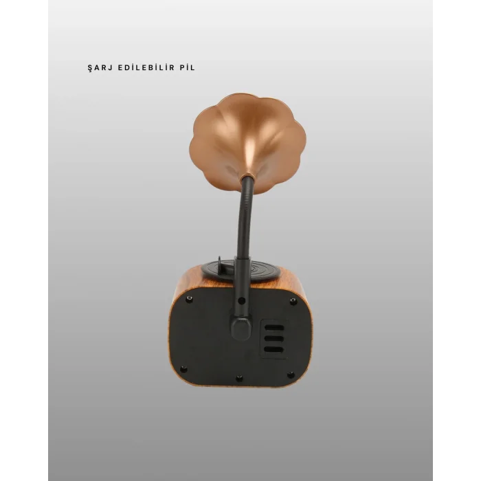 Taşınabilir Mini Retro Radyo Bluetooth Hoparlör USB SD AUX Destekli