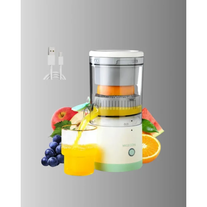 Taşınabilir Şarjlı Katı Meyve Sıkacağı – 45W Güç, 18000 RPM Hız, 400 mL Kapasite