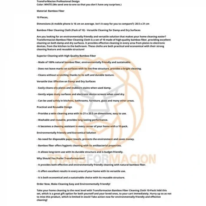 TüysüzTemizlik Eldiveni Islak ve Kuru Temizlik Eldiveni Bambu Lifi