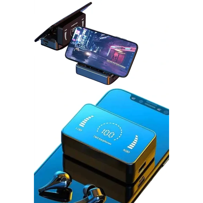 TWS Bluetooth Kulaklık Aynalı Kulaklık Dijital Göstergeli Dokunmatik Kontrol