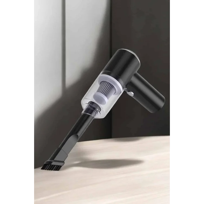 Üflemeli Güçlü Vakumlu Ev Ofis Araç Süpürgesi El Süpürgesi Şarjlı