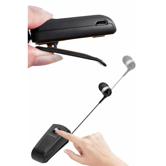 Yaka Kulaklığı Andorid Tüm Cep Telefonlarına Uyumlu Mikrofonlu Titreşimli Makaralı