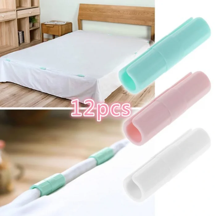 Yatak Yorgan Çarşaf Klipsi 12 Adet Kaydırmaz Çok Amaçlı Tutucu (5047)