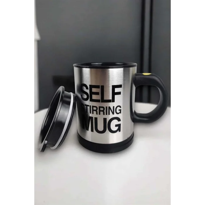 Yazılı Mug Kupa Karıştırıcı Özelliği Ve Paslanmaz Çelik