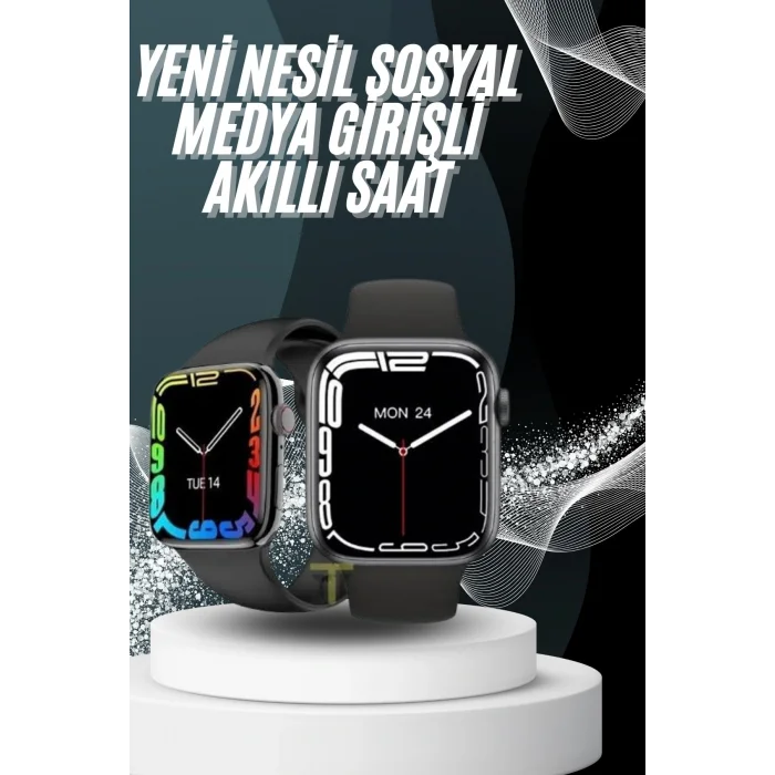 Yeni Model Akıllı Saat Dokunmatik Ekran Unisex Amoled Ekran 44 mm