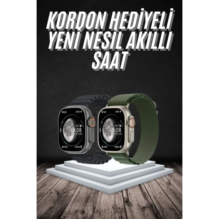 Yeni Nesil Akıllı Kol Saati Nabız Ölçer GPS Uyumlu 49 MM Kasa