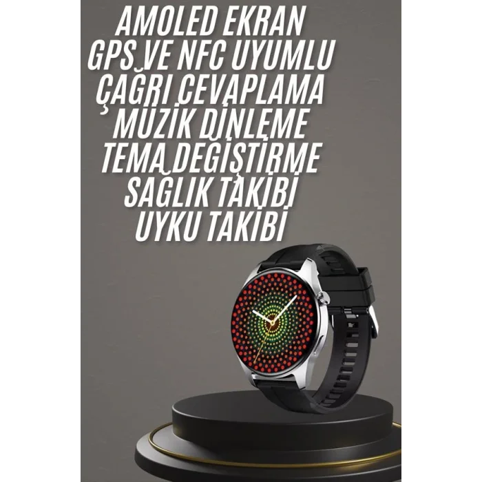 Yeni Nesil Akıllı Saat 1.5 Inç Amoled Ekran Çağrı Cevaplayabilen