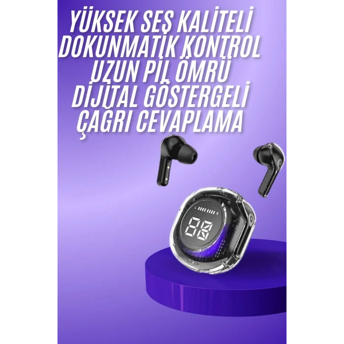 Yeni Nesil Bluetooth Kulaklık Dijital Göstergeli Gaming Dokunmatik 5.3 Kablosuz