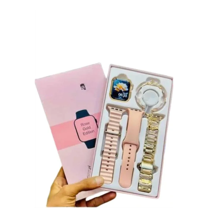 Yeni Nesil Kadın Akıllı Saat Rose Gold Android ve İos Uyumlu