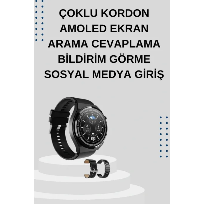 Yeni Nesil Sesli Görüşme Akıllı Saat ve Powerbank Çoklu Şarj Girişli Bluetooth Kulaklık Nabız Ölçer